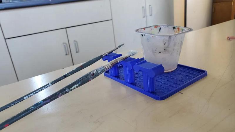 Artistic paint brush rest (ionic columns)   