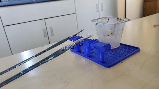 Artistic paint brush rest (ionic columns)   