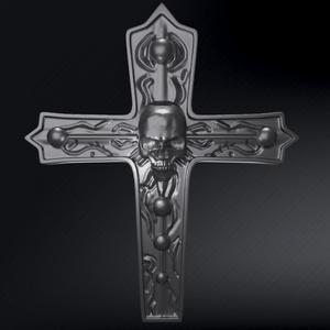 Skull Cross | Gothic Cross Ornament