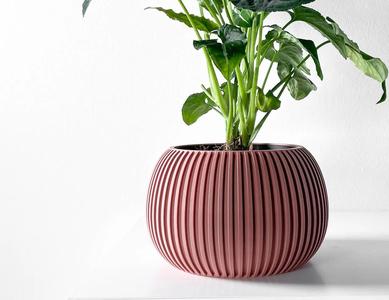 The Surno Planter Pot with Drainage: Tray & Stand Included | Modern and Unique Home Decor for Plants and Succulents | STL File   