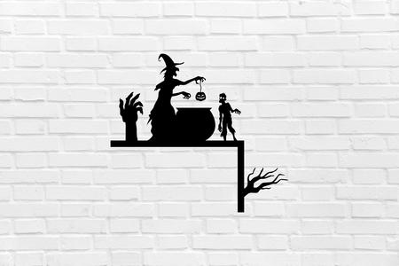 HALLOWEEN WALL DECORATION witch potion holder