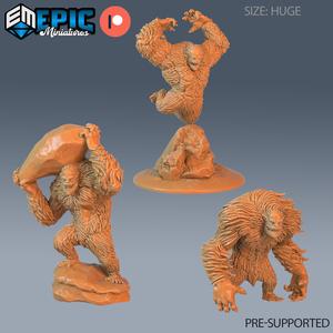 Yeti Abomination Set ‧ DnD Miniature ‧ Tabletop Miniatures ‧ Gaming Monster ‧ 3D Model ‧ RPG ‧ DnDminis ‧ STL FILE