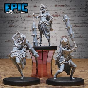 Blue Oni Girl Set ‧ DnD Miniature ‧ Tabletop Miniatures ‧ Gaming Monster ‧ 3D Model ‧ RPG ‧ DnDminis ‧ STL FILE