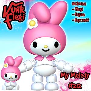 Sanrio My Melody MultiColor Flexi Print-In-Place + figure & keychain