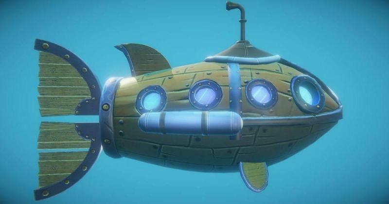 Steampunk Fish Submarine 3D Print Model