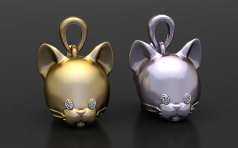 CAT DESIGN   SHAPE PENDANT 3D PRINTABLE MODEL