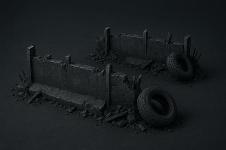 Post-Apocalyptic Concrete Barricades – Modular 3D Printable Terrain Set