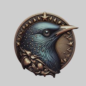Starling Animal Head Starling Animal Medallion for CNC Router Laser & 3D Printer
