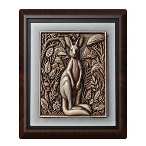 Kangaroo animal wall art relief wall decor