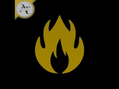 Simple Flame Symbol - 2D Art