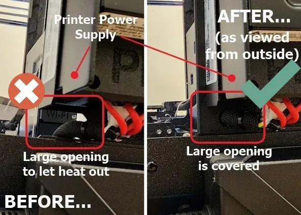 #0139 PSU Cable Pass-thru Cover - Original Prusa Enclosure (OPE)   