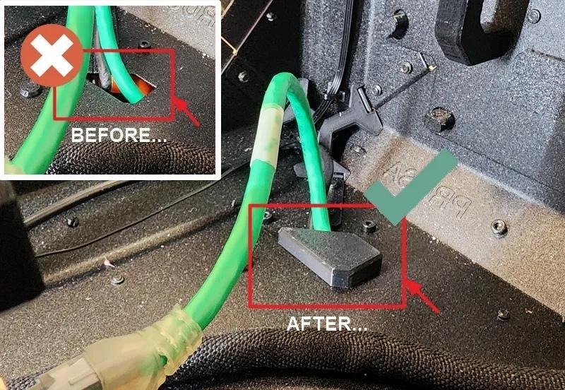 #0153 Rear Bottom Corner Cable Passthrough Cover   