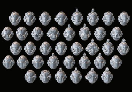 Space Warrior Veteran helmets Set 