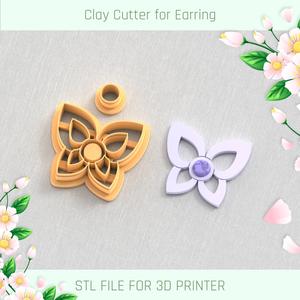 Butterfly Earring with Precious Stones B POLYMER CLAY CUTTER