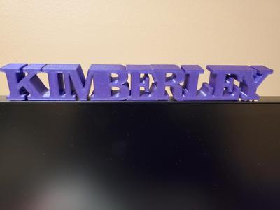 Kimberley Word Art