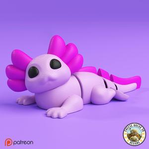 Mini Flexi Axolotl - (3MF / No Support)
