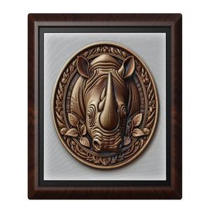 Rhinoceros animal wall art relief wall decor