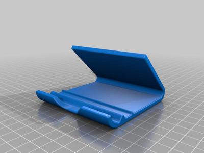 Phone Stand with 2 viewing angles and center cutout for swiping up.
