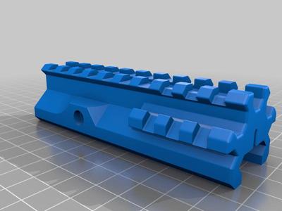 Low profile riser for picatinny with 45 degree angled rails. 
