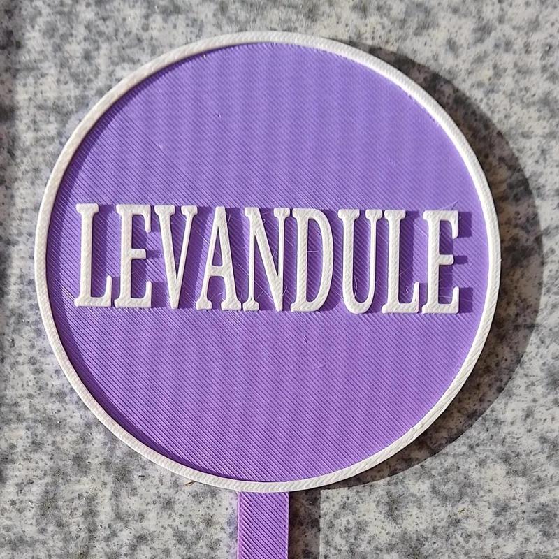Garden tag - lavender/levandule   