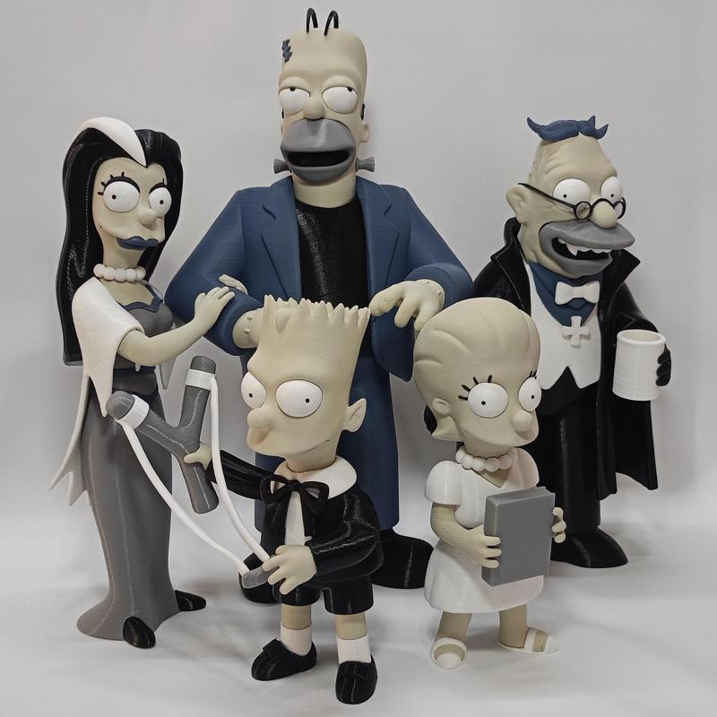Simpson Munster Family - Color Print