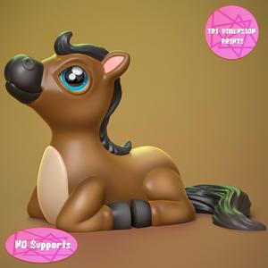 CUTE SITTING HORSE (No Supports)