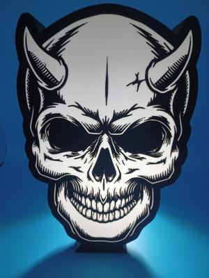 Skull with horns lightbox