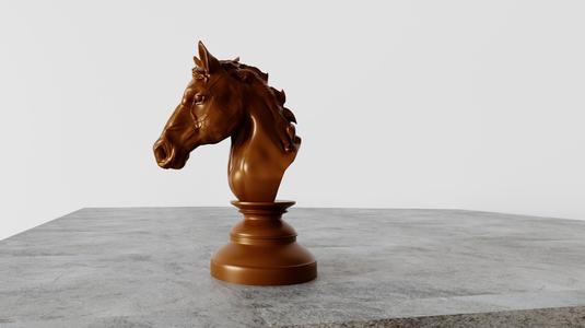 Horse head pedestal model STL