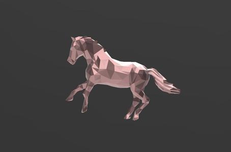 Horse 20 - Low Poly - Excellent Design - Decor
