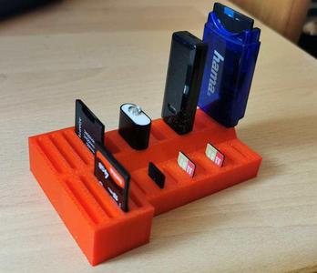 SD-Card / USB-Stick Holder and Organizer