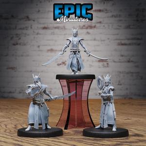 Hunters Guild Elven Red Mage Set ‧ DnD Miniature ‧ Tabletop Miniatures ‧ Gaming Monster ‧ 3D Model ‧ RPG ‧ DnDminis ‧ STL FILE