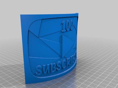 100 subscriber plaque
