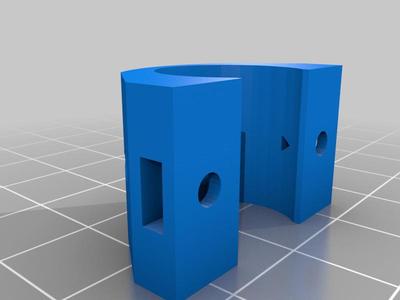 Prusa i3 MK3: Bearing clips for Y-axis (bed) (Remix with hex M3 nuts)