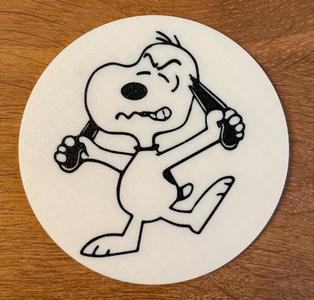 Angry Snoopy Coaster / Charlie Brown / Beverage