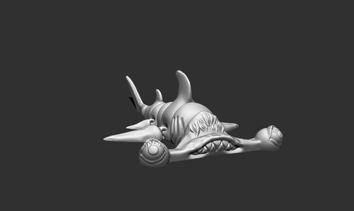 Articulated hamerhead shark
