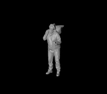 1/64 Drunk Christmas Boy 3D Digital Character Model