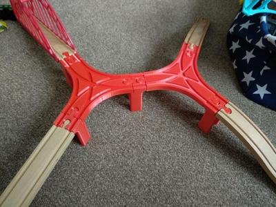 Train Track Junction and Bridge Stilts (Brio) - For wooden Track