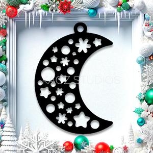 CHRISTMAS MOON Wall Decor moon pendant xmas decoration