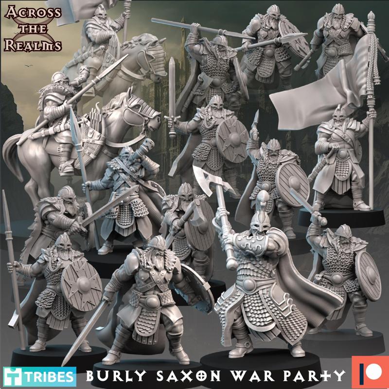 Burly Saxon War Party