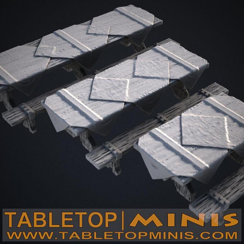 Banquet Table With Tablecloth