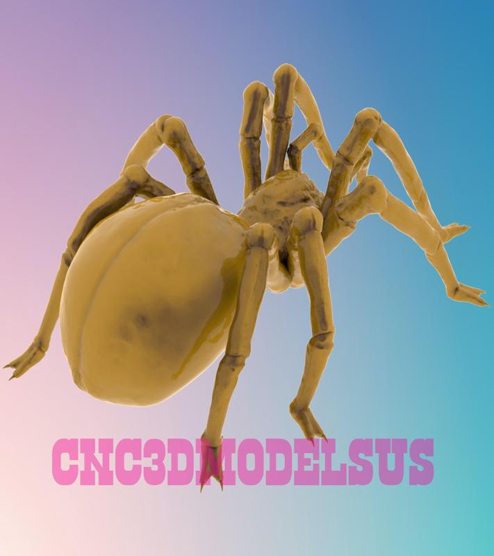 SPIDER 1 3D MODEL STL FILE FOR CNC ROUTER LASER & 3D PRINTER