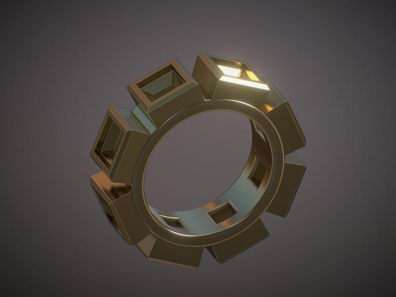 Square Bezel Setting for 6x6mm Practice Ring