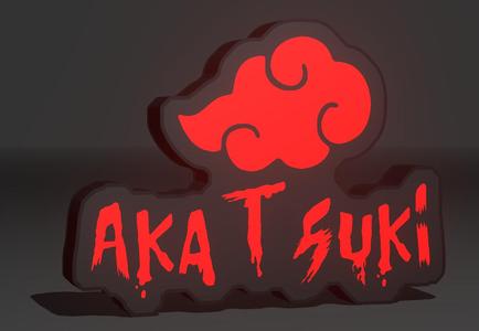 Lámpara Naruto Akaktsuki Anime 3D - Logo Lightbox