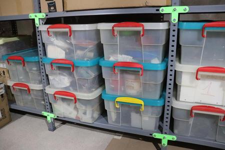 Corner Square Bracket T Grey modular shelving system 