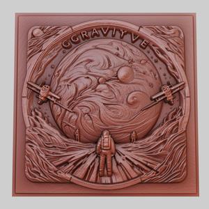 Gravity 3d printer relief medallion obj stl