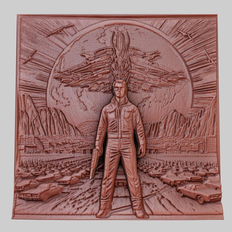 The Day the Earth Stood Still 3d printer relief medallion obj stl