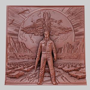 The Day the Earth Stood Still 3d printer relief medallion obj stl
