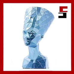 Nefertiti Voronoi Low Poly