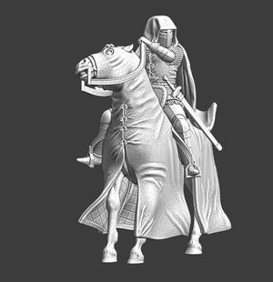 Mounted Leper Knight with flail - Lazarus Order