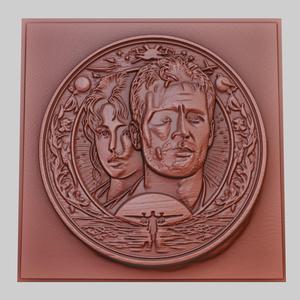 Serenity 3d printer relief medallion obj stl